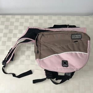 Outward Hound Pink and Brown Dog Backpack